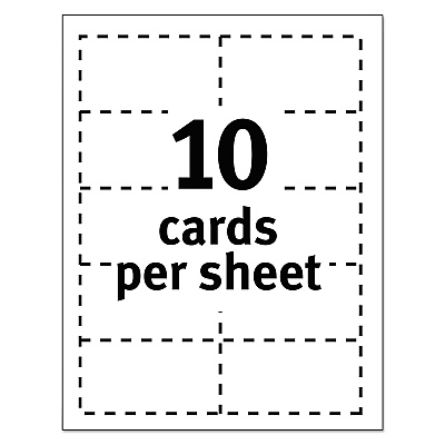 Avery Magnetic Business Cards, Inkjet, 2 x 3.5, White, 30 Cards, 10 Cards/Sheet, 3 Sheets/Pack (AVE8374)