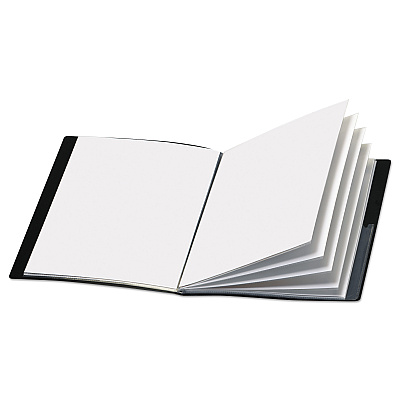 Cardinal ShowFile Display Book with Custom Cover Pocket, 12 Letter-Size Sleeves, Black (CRD50132)