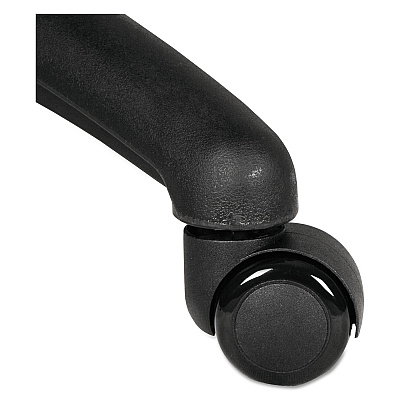 Alera Dual Wheel Hooded Casters, Grip Ring Type B Stem, 2" Soft Nylon Wheel, Black, 5/Set (ALECASTERST2)