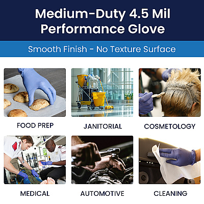 Vyblend Synthetic Vinyl Powder Free 4.5 Mil Gloves Blue-violet Lrg, Case Of 1000 (GL-VN104VBFL)