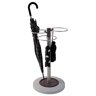 Alba Flower Umbrella Stand, 13.75w x 13.75d x 25.5h, Black/Silver (ABAPMFLOWERN)