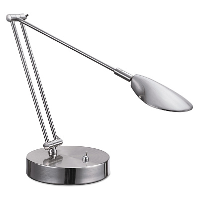 Alera Adjustable LED Task Lamp with USB Port, 11w x 6.25d x 26h, Brushed Nickel (ALELED900S)