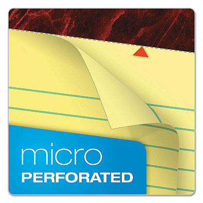 Ampad Gold Fibre Quality Writing Pads, Wide/Legal Rule, 50 Canary-Yellow 8.5 x 14 Sheets, Dozen (TOP20030)