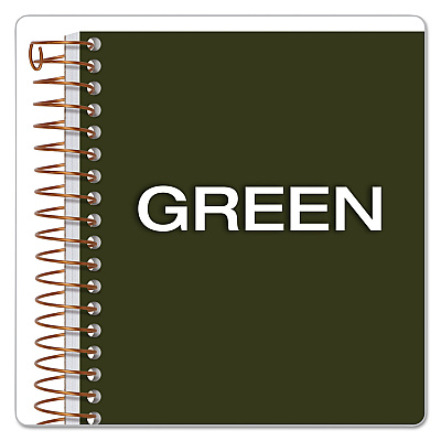 Ampad Gold Fibre Personal Notebooks, 1-Subject, Medium/College Rule, Classic Green Cover, (100) 7 x 5 Sheets (TOP20801)