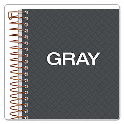 Ampad Gold Fibre Personal Notebooks, 1-Subject, Medium/College Rule, Designer Gray Cover, (100) 7 x 5 Sheets (TOP20803)