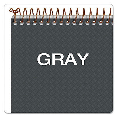 Ampad Gold Fibre Steno Pads, Gregg Rule, Designer Diamond Pattern Gray/Gold Cover, 100 White 6 x 9 Sheets (TOP20808)