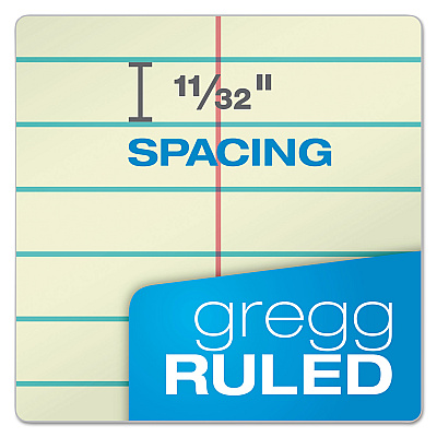 Ampad Steno Pads, Gregg Rule, Green Cover, 80 Green-Tint 6 x 9 Sheets, 6/Pack (TOP25278)