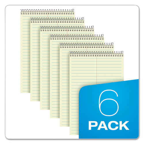 Ampad Steno Pads, Gregg Rule, Green Cover, 80 Green-Tint 6 x 9 Sheets, 6/Pack (25278)