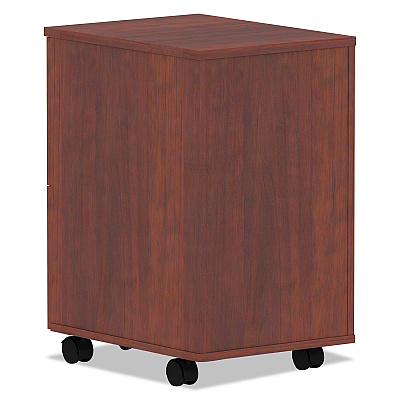 Alera Valencia Series Mobile Pedestal, Left or Right, 2 Legal/Letter-Size File Drawers, Medium Cherry, 15.38" x 20" x 26.63" (ALEVA582816MC)