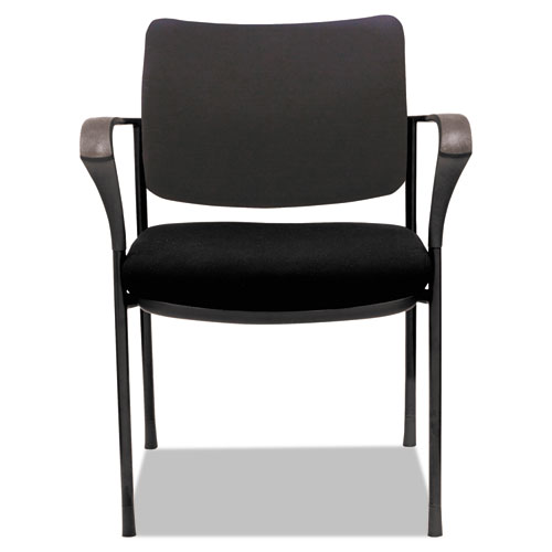 Alera IV Series Fabric Back/Seat Guest Chairs, 24.8" x 22.83" x 32.28", Black Seat, Black Back, Black Base, 2/Carton (IV4317A)
