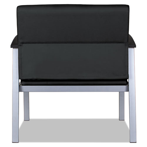 Alera metaLounge Series Bariatric Guest Chair, 30.51" x 26.96" x 33.46", Black Seat, Black Back, Silver Base (ML2219)
