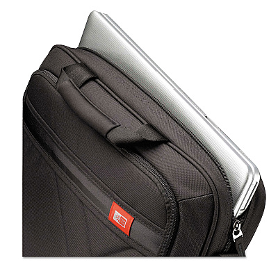 Case Logic Diamond Laptop Briefcase,  Fits Devices Up to 17", Nylon, 17.3 x 3.2 x 12.5, Black (CLG3201434)