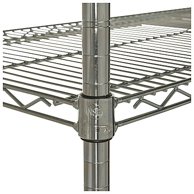Alera NSF Certified Industrial Four-Shelf Wire Shelving Kit, 36w x 18d x 72h, Silver (ALESW503618SR)