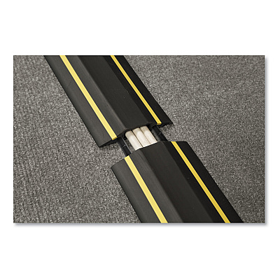 D-Line Medium-Duty Floor Cable Cover, 3.25" Wide x 30 ft Long, Black (DLNFC83H9M)
