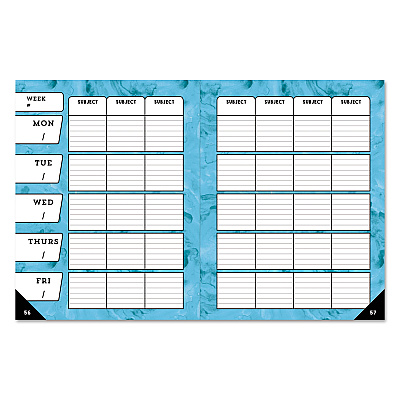Carson-Dellosa Education Teacher Planner, Weekly/Monthly, Two-Page Spread (Seven Classes), 10.88 x 8.38, Balloon Theme, Black Cover (CDP105000)
