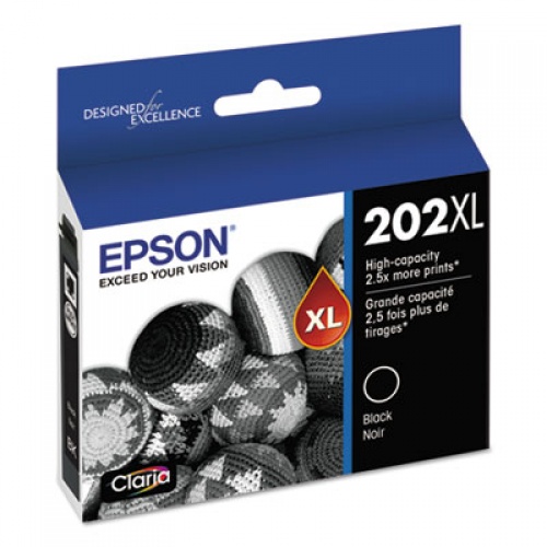 Epson T202XL120-S (202XL) Claria High-Yield Ink, 550 Page-Yield, Black