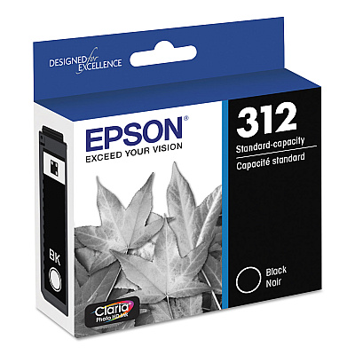 Epson T312120-S (312XL) Claria Ink, 240 Page-Yield, Black