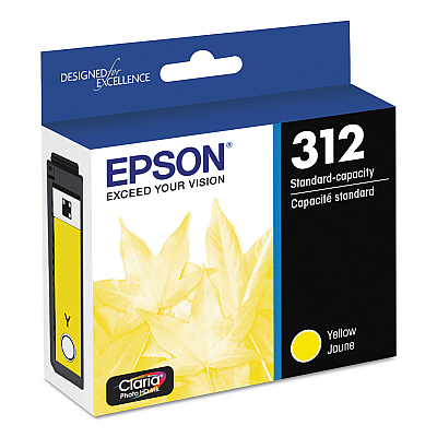 Epson T312420-S (312XL) Claria Ink, 360 Page-Yield, Yellow