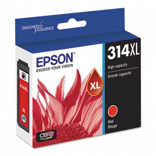Epson T314XL820-S (314XL) Claria High-Yield Ink, 830 Page-Yield, Red