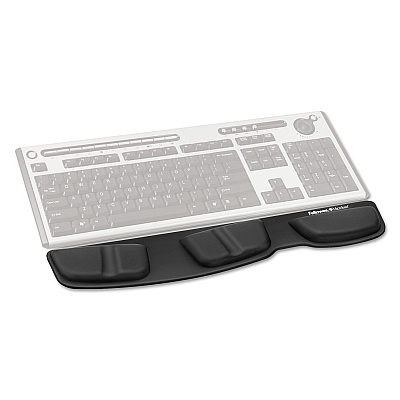 Fellowes Memory Foam Keyboard Palm Support, 13.75 x 3.37, Black (FEL9182801)