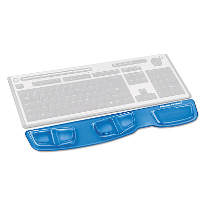 Fellowes Gel Keyboard Palm Support, 18.25 x 3.37, Blue (9183101)