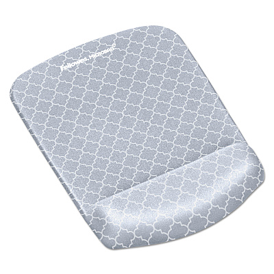 Fellowes PlushTouch Mouse Pad with Wrist Rest, 7.25 x 9.37, Lattice Design (9549701)