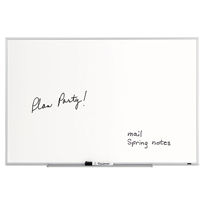 Quartet Dry Erase Board, 36 x 24, Melamine White Surface, Silver Aluminum Frame (QRT75123)