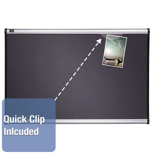 Quartet Prestige Gray Diamond Mesh Bulletin Board, 36 x 24, Gray Surface, Silver Aluminum/Plastic Frame (B443A)