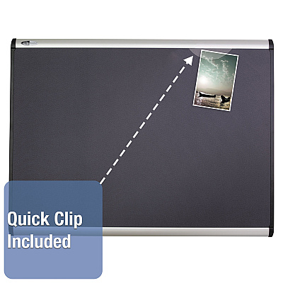 Quartet Prestige Plus Magnetic Fabric Bulletin Boards, 72 x 48, Gray Surface, Silver Aluminum Frame (QRTMB547A)