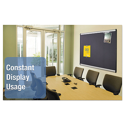 Quartet Prestige Plus Magnetic Fabric Bulletin Boards, 72 x 48, Gray Surface, Silver Aluminum Frame (QRTMB547A)
