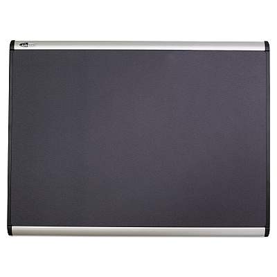 Quartet Prestige Plus Magnetic Fabric Bulletin Boards, 72 x 48, Gray Surface, Silver Aluminum Frame (QRTMB547A)