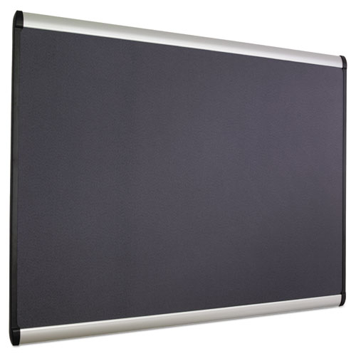 Quartet Prestige Plus Magnetic Fabric Bulletin Boards, 72 x 48, Gray Surface, Silver Aluminum Frame (MB547A)
