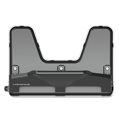 Universal 30-Sheet Three-Hole Power Assist Punch, 7 mm Holes, Black (UNV74325)