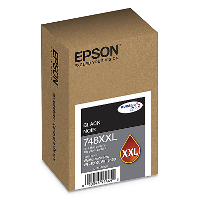 Epson T748XXL120 (748XXL) DURABrite Pro Extra High-Yield Ink, 10000 Page-Yield, Black
