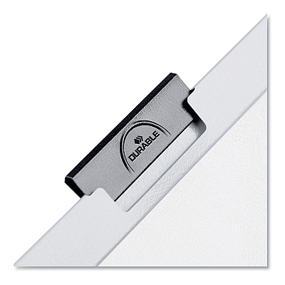 Durable DuraClip Report Cover, Clip Fastener,  8.5 x 11, Clear/Black, 5/Pack (DBL220401)