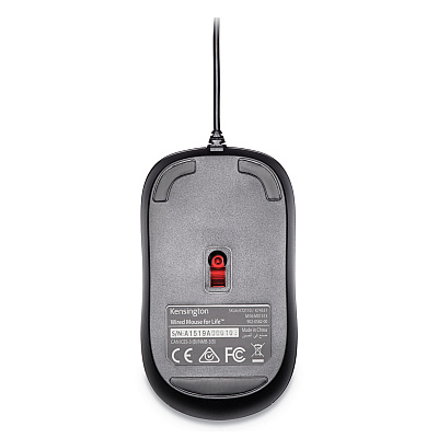 Kensington Wired USB Mouse for Life, USB 2.0, Left/Right Hand Use, Black (KMW72110)