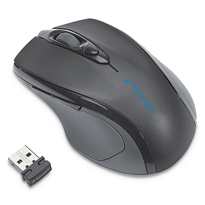 Kensington Pro Fit Mid-Size Wireless Mouse, 2.4 GHz Frequency/30 ft Wireless Range, Right Hand Use, Black (KMW72405)