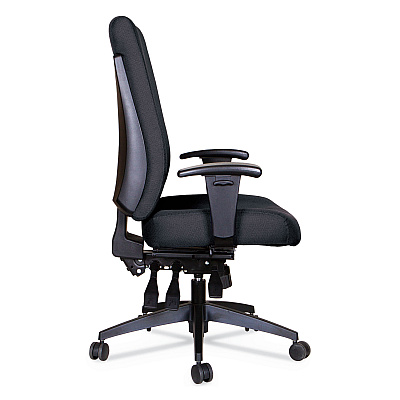 Alera Wrigley Series 24/7 High Performance High-Back Multifunction Task Chair, Supports 300 lb, 17.24" to 20.55" Seat, Black (ALEHPT4101)