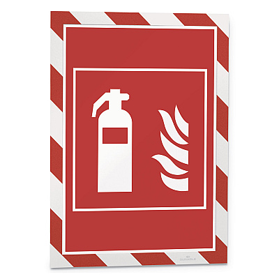 Durable DURAFRAME Security Magnetic Sign Holder, 8.5 x 11, Red/White Frame, 2/Pack (DBL4772132)