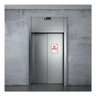 Durable DURAFRAME Security Magnetic Sign Holder, 8.5 x 11, Red/White Frame, 2/Pack (DBL4772132)
