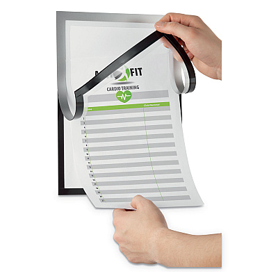 Durable DURAFRAME Note Sign Holder, 8.5 x 11, Silver Frame (DBL477323)