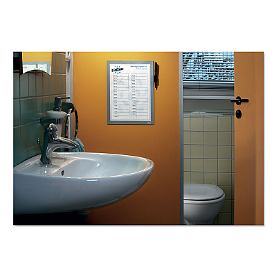 Durable DURAFRAME Note Sign Holder, 8.5 x 11, Silver Frame (DBL477323)
