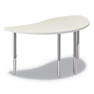 HON Build Wisp Shape Table Top, 54w x 30d, Silver Mesh (HONSN3054ENB9K)