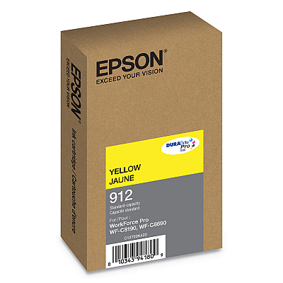 Epson T912420 (912) DURABrite Pro Ink, 1700 Page-Yield, Yellow
