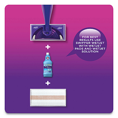 Swiffer WetJet System Cleaning-Solution Refill, Original Scent, 1.25 L Bottle, 4/Carton (PGC77809)