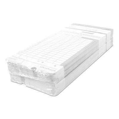 Time Clock Cards for uPunch HN2000/HN4000/HN4600, Two Sides, 7.5 x 3.5, 100/Pack (PPZHNTCL2100)