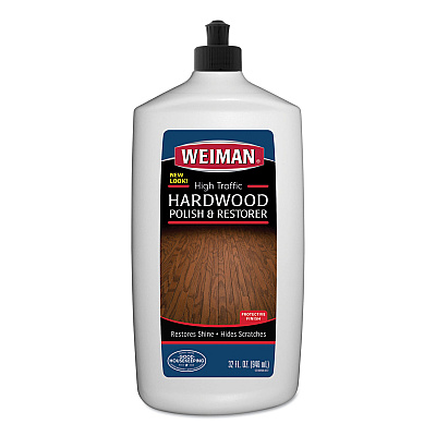 WEIMAN High Traffic Hardwood Polish and Restorer, 32 oz Squeeze Bottle, 6/Carton (WMN523)