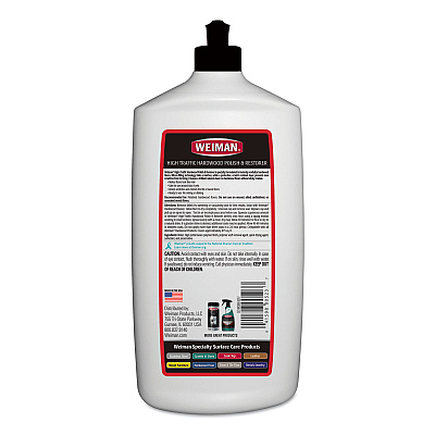 WEIMAN High Traffic Hardwood Polish and Restorer, 32 oz Squeeze Bottle, 6/Carton (WMN523)