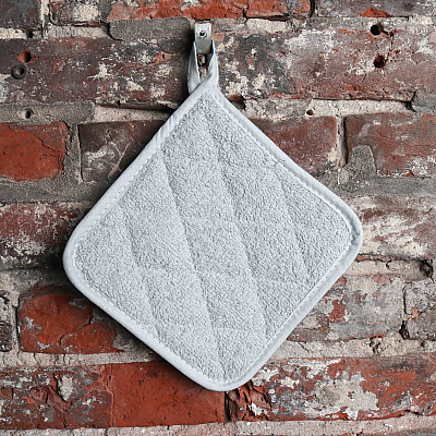 Cooks Linen Pot Holder 7x7 Grey, Case Of 144 (POT-GREY-CS)
