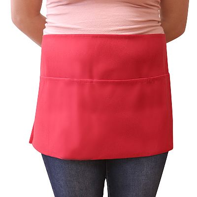 Mariposa Waist Apron 26x12 Red, Case Of 48 (WAISTAPRON-RED-CS)